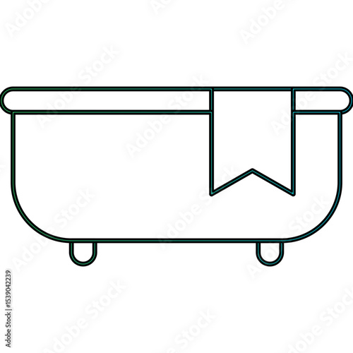Bath tub single icon vector illustration