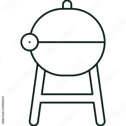 bbq party single icon vector illustration
