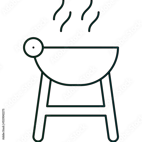 bbq single icon vector illustration