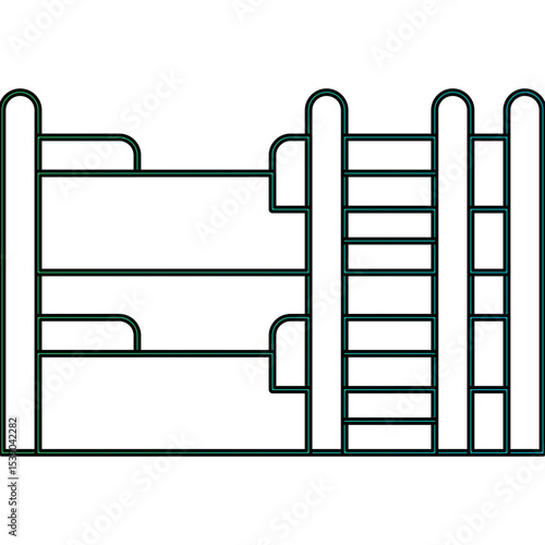 Bed single icon vector illustration