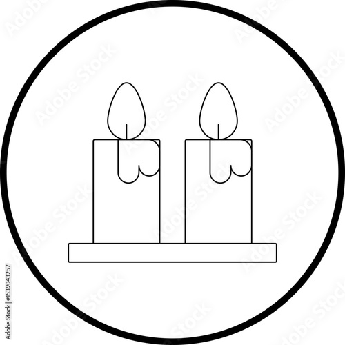 Candle single icon vector illustration