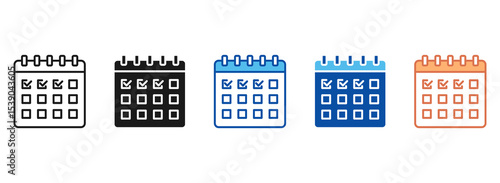 Check Icon Set Multiple Style Collection