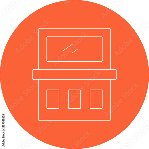 Machine single icon vector illustration