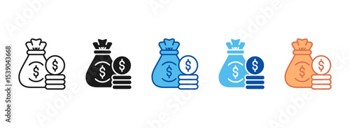 Tax Icon Set Multiple Style Collection