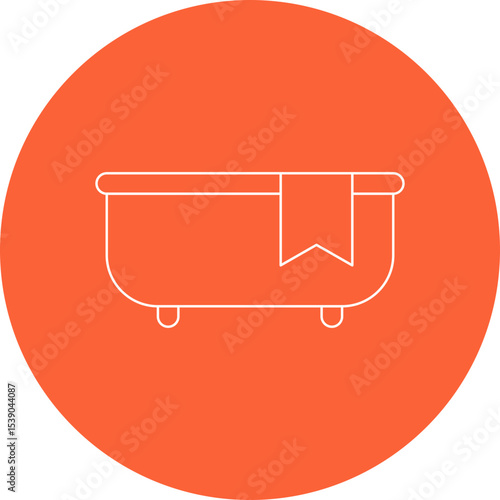 Bath tub single icon vector illustration