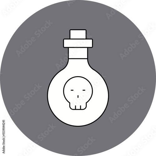 Dangerious Flask single icon vector illustration