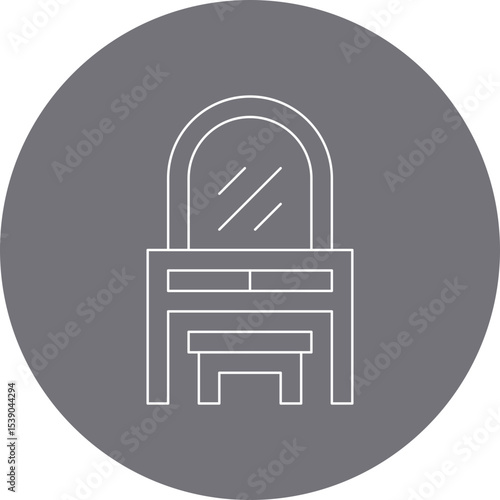 Dressing table single icon vector illustration