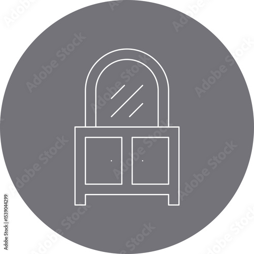 Dressing tables single icon vector illustration