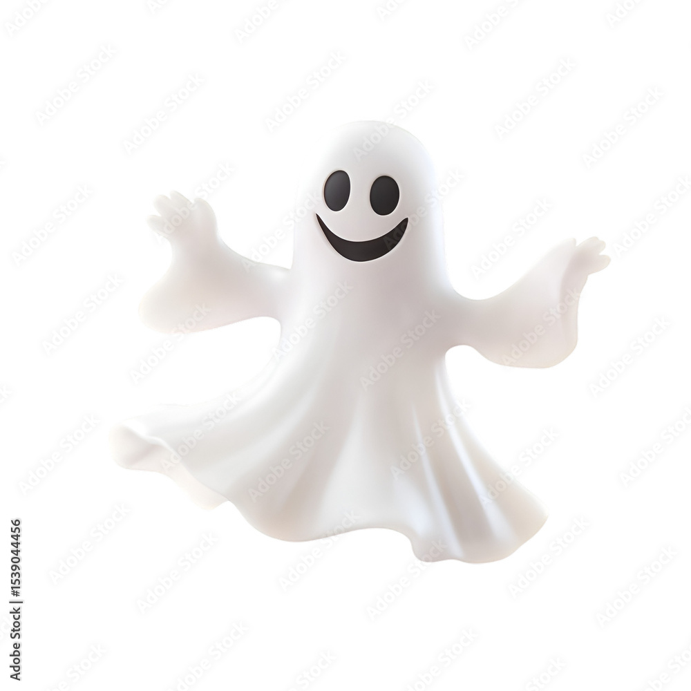 Friendly Cartoon Ghost Character for Halloween Friendly Cartoon Ghost Character for Halloween