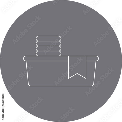 Pressed cloths single icon vector illustration