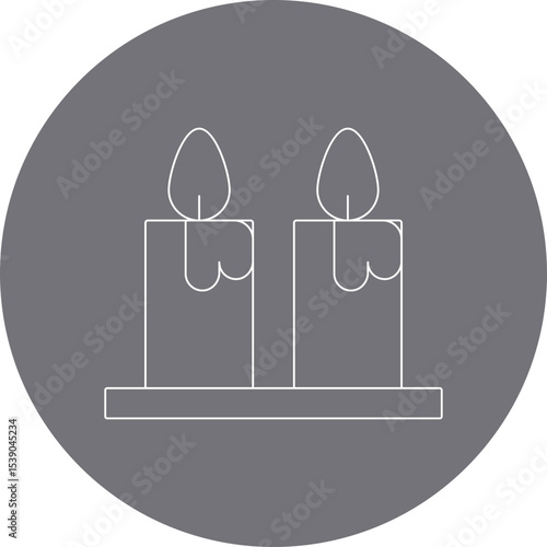 Candle single icon vector illustration