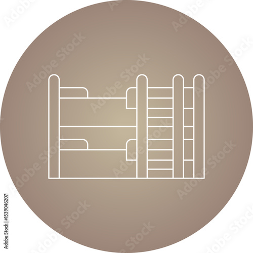 Bed single icon vector illustration