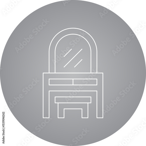 Dressing table single icon vector illustration