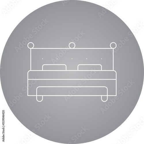 Master bed single icon vector illustration