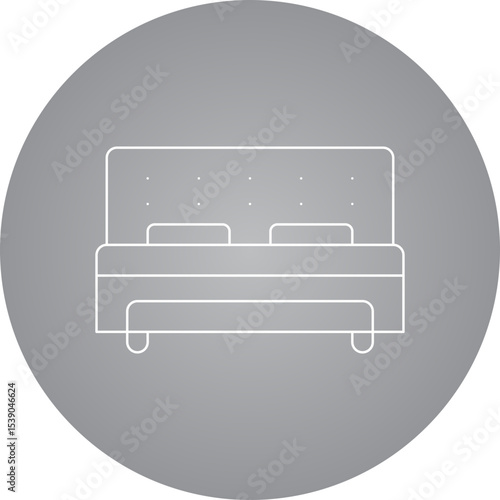 Sleeping bed single icon vector illustration