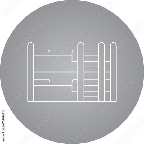 Bed single icon vector illustration