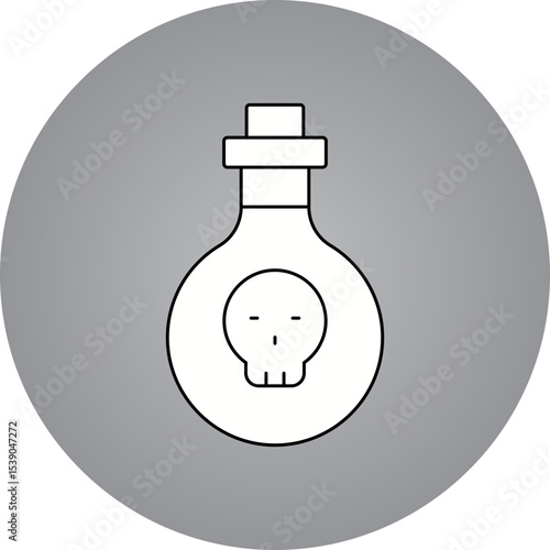 Dangerious Flask single icon vector illustration