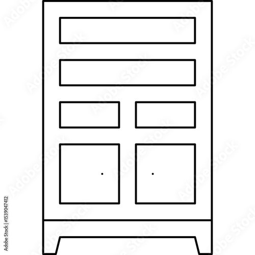 Drawers single icon vector illustration
