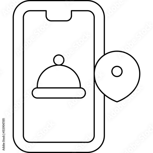 Online cooking single icon vector illustration