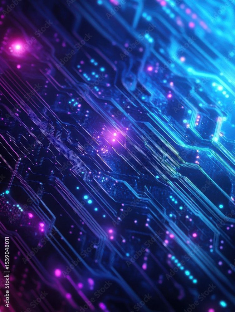 Futuristic blue and purple technology background with abstract circuit board patterns, ideal for high-tech themes, innovation concepts, and modern digital designs Futuristic blue and purple technology background with abstract circuit board patterns, ideal for high-tech themes, innovation concepts, and modern digital designs