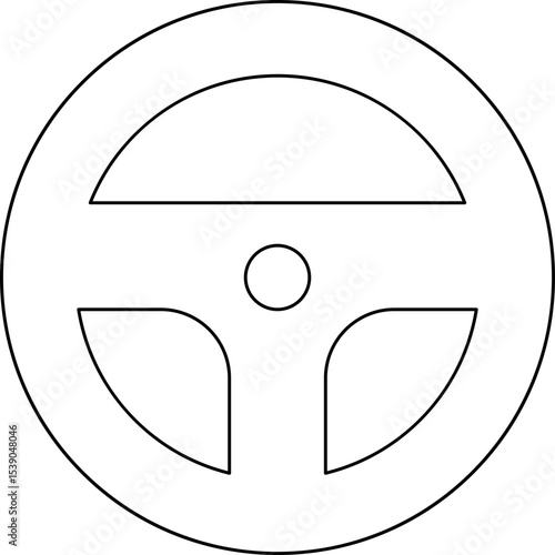 Steering Wheel single icon vector illustration