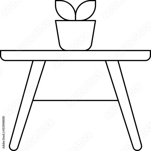 Table pot single icon vector illustration