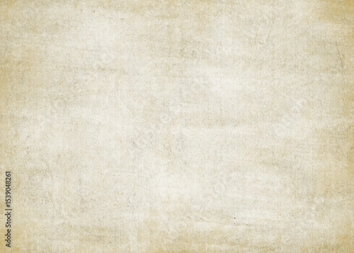Vintage old paper texture with soft beige tone and aging effects. Antique faded parchment background