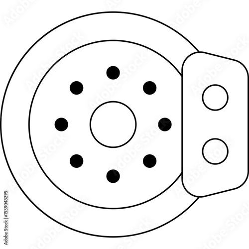 Brakes single icon vector illustration