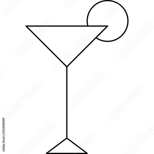 Cocktail single icon vector illustration