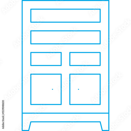 Drawers single icon vector illustration