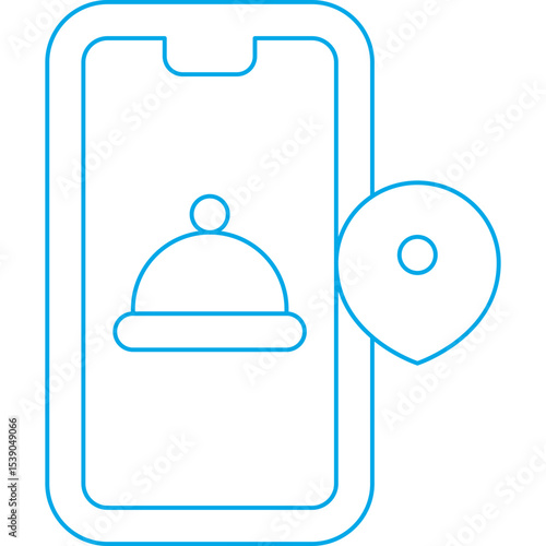 Online cooking single icon vector illustration