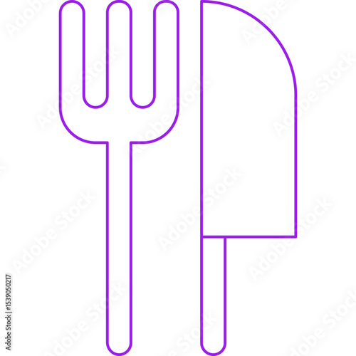 Fork Knife single icon vector illustration