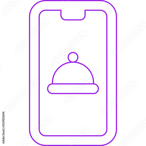 Online food single icon vector illustration