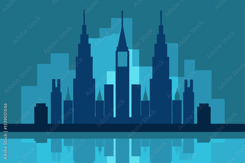 Naklejka premium new york city skyline