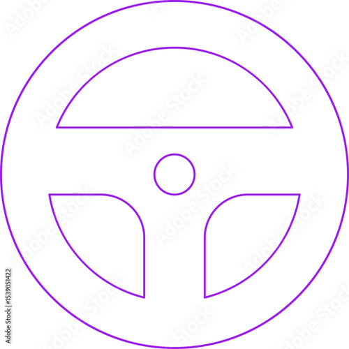Steering Wheel single icon vector illustration