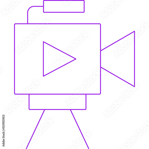 Video cam single icon vector illustration