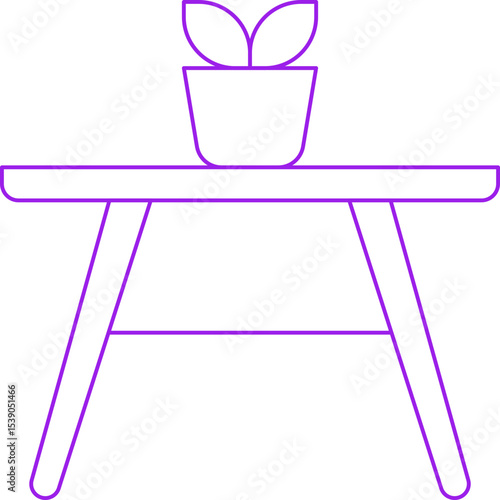 Table pot single icon vector illustration