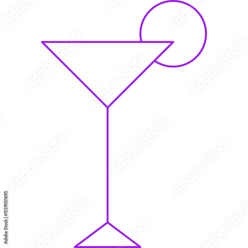 Cocktail single icon vector illustration
