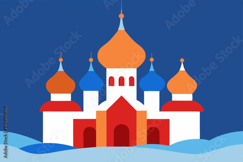 vector illustration of church of the holy trinity