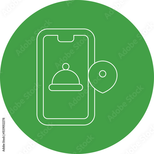 Online cooking single icon vector illustration