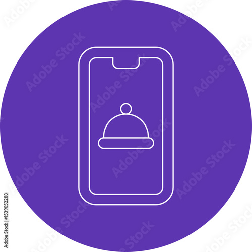 Online food single icon vector illustration