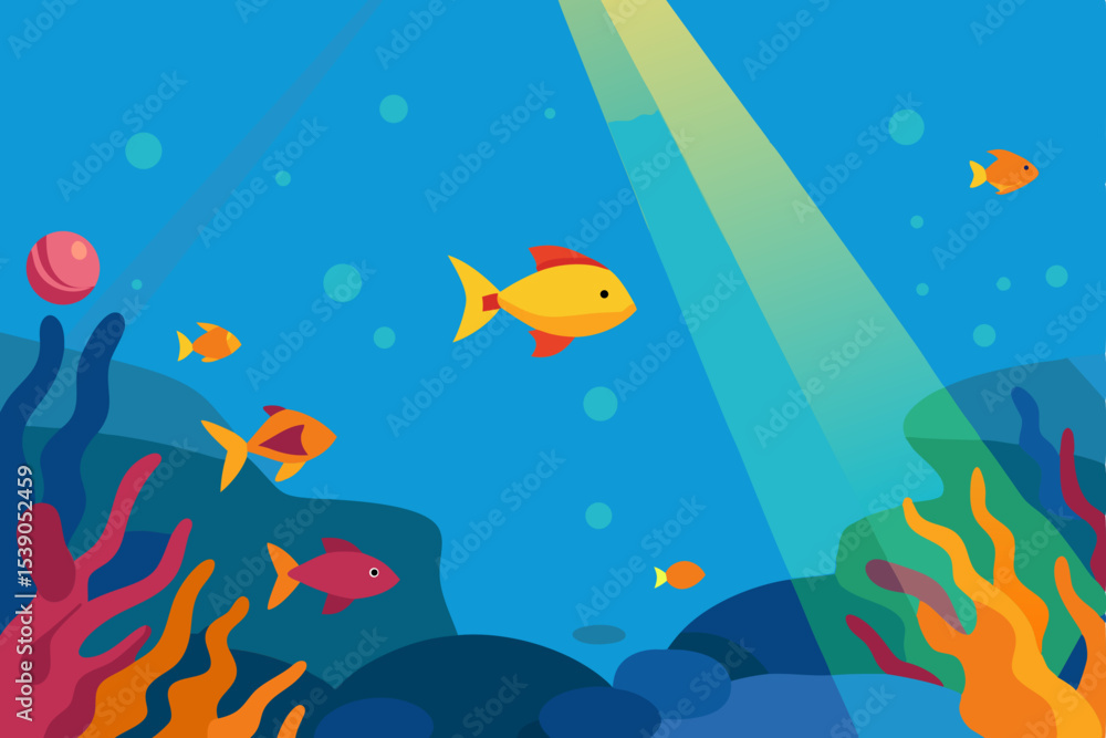 Naklejka premium tropical fish in the aquarium