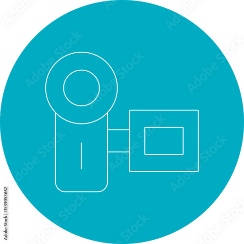 Video camera single icon vector illustration