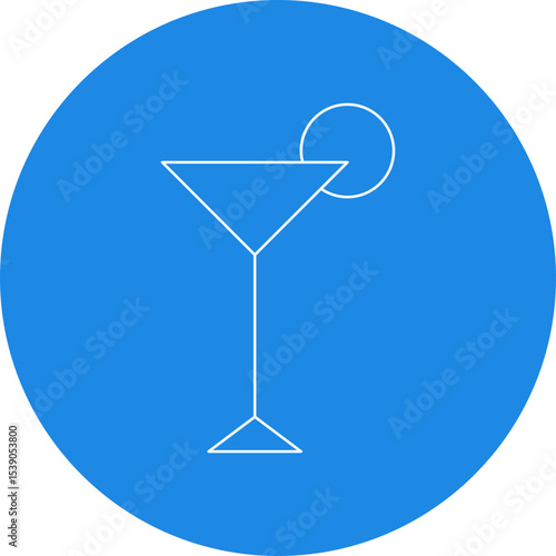 Cocktail single icon vector illustration