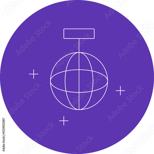 Disco single icon vector illustration