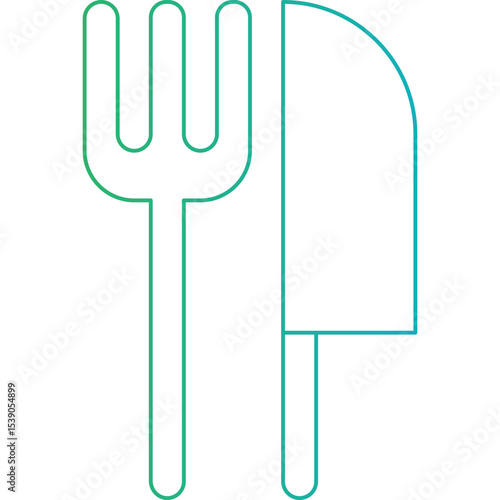 Fork Knife single icon vector illustration