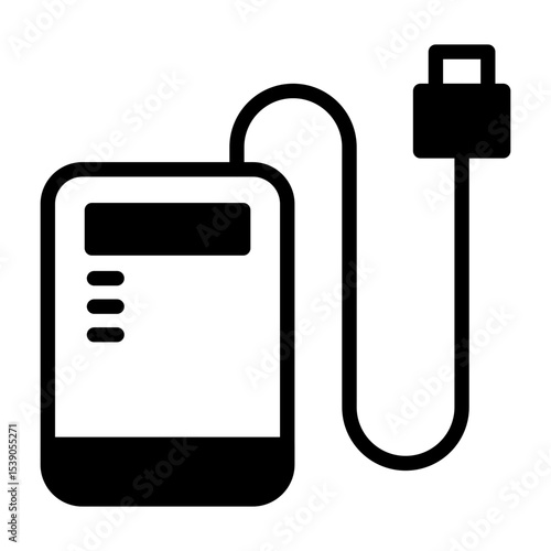 Portable Charger Vector Icon