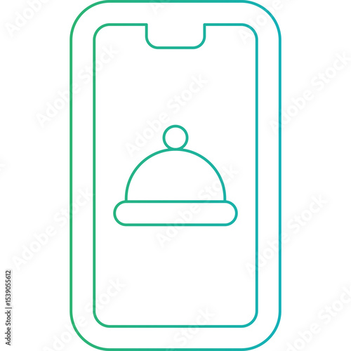 Online food single icon vector illustration