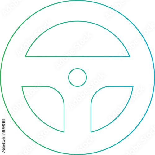 Steering Wheel single icon vector illustration