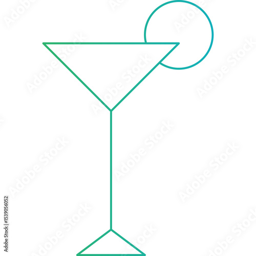 Cocktail single icon vector illustration
